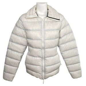 All In Motion Collapsable Down Jacket Women's LARGE White Blue Tie-Dye Light NEW
